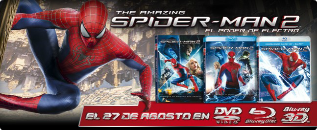 The Amazing Spider-Man 2' en DVD, Blu-ray y Blu-ray 3D, además de Caja  metálica y edición para coleccionistas – No es cine todo lo que reluce