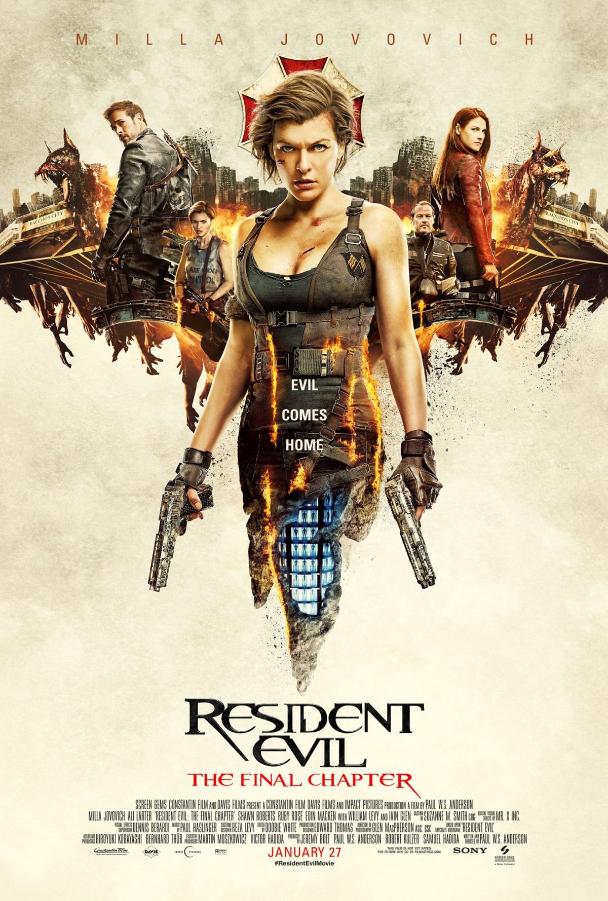 Nuevo póster internacional de 'Resident Evil: El capítulo final'