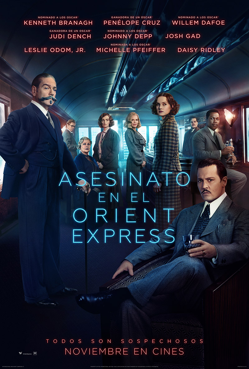 'Asesinato en el Orient Express': Segundo tráiler y póster de la adaptación de la novela de Agatha Christie
