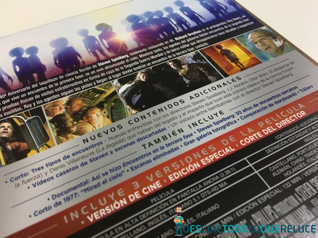 ‘Encuentros en la tercera fase’: Reportaje fotográfico y detalles de la edición Steelbook (2 discos Blu-ray)