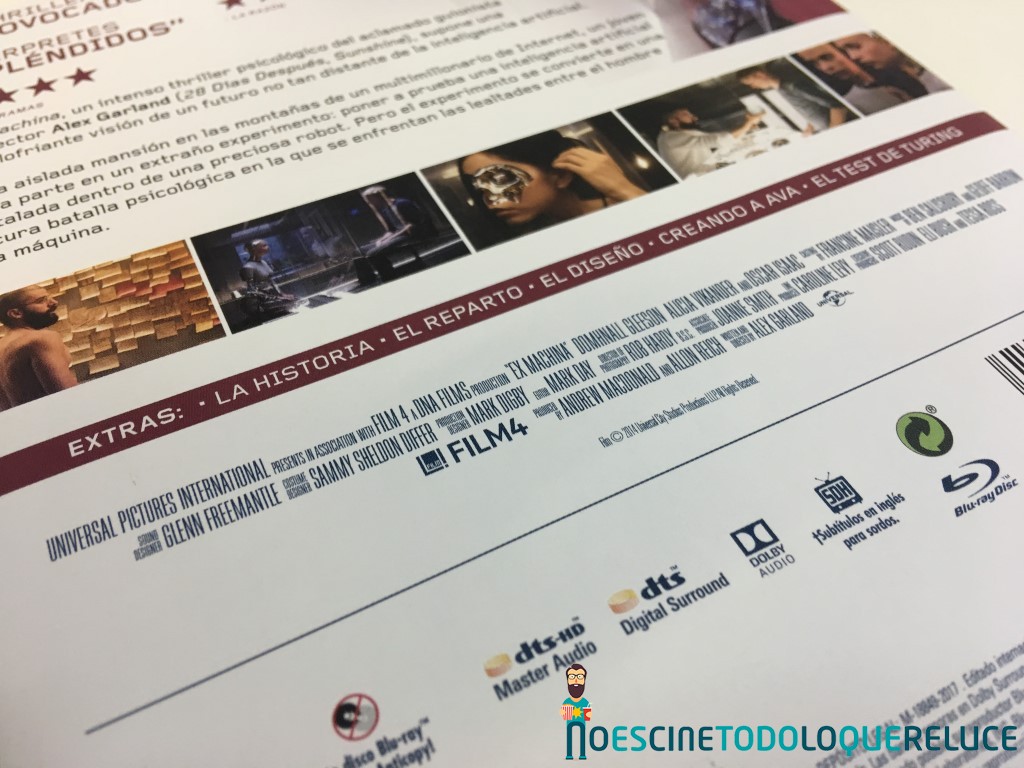 ‘Ex_Machina’: Reportaje fotográfico y análisis de la edición Steelbook (Blu-ray)
