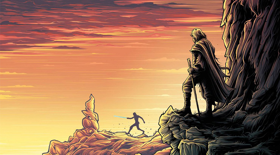 Póster De Star Wars Los Últimos Jedi - Lienzo Impreso Giclée Con Marco - Arte De Pared Para Gamers - Edición Limitada