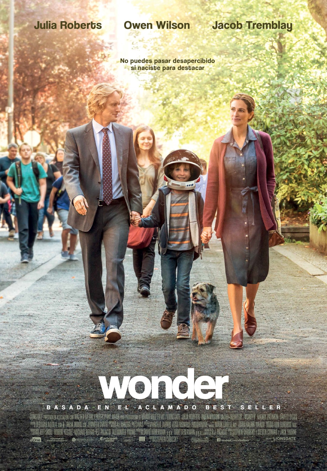 'Wonder': Nuevo póster de la emocionante historia con Julia Roberts y Owen Wilson