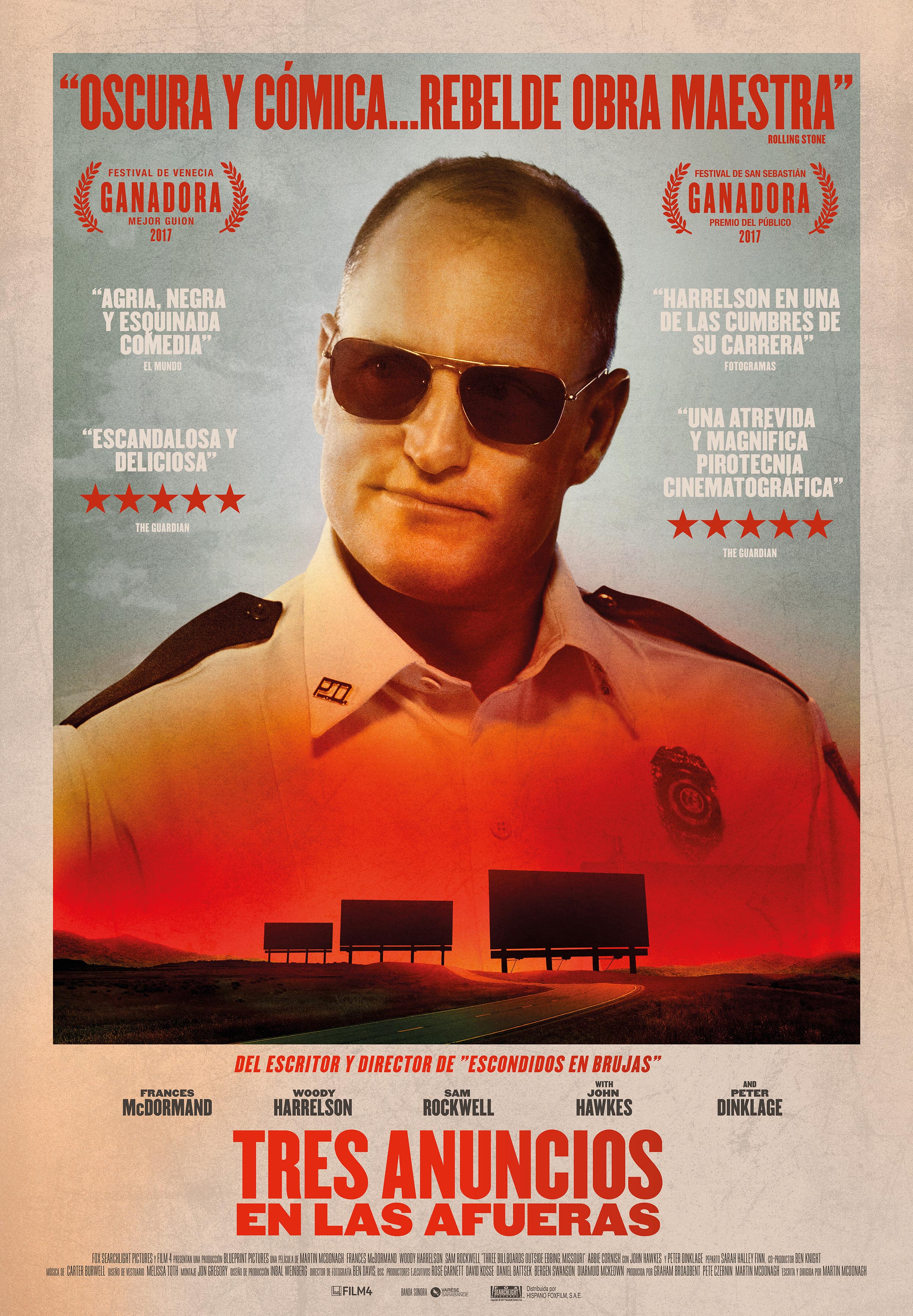 'Tres anuncios en las afueras': Póster definitivo de lo nuevo de Martin McDonagh