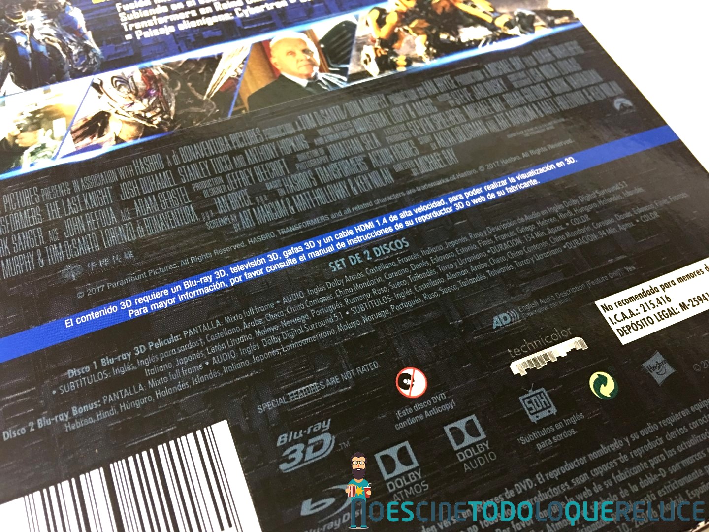 'Transformers: El último caballero': Reportaje fotográfico y análisis de la edición metálica (Blu-ray 3D)