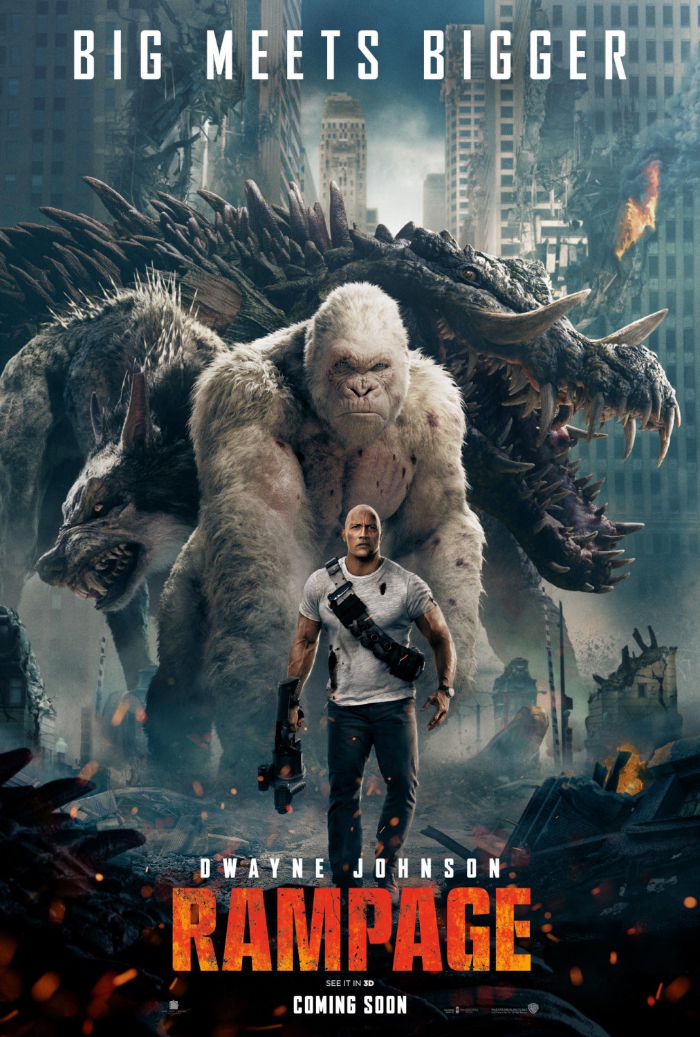 'Rampage': Nuevo póster de la adaptación del videojuego con Dwayne Johnson