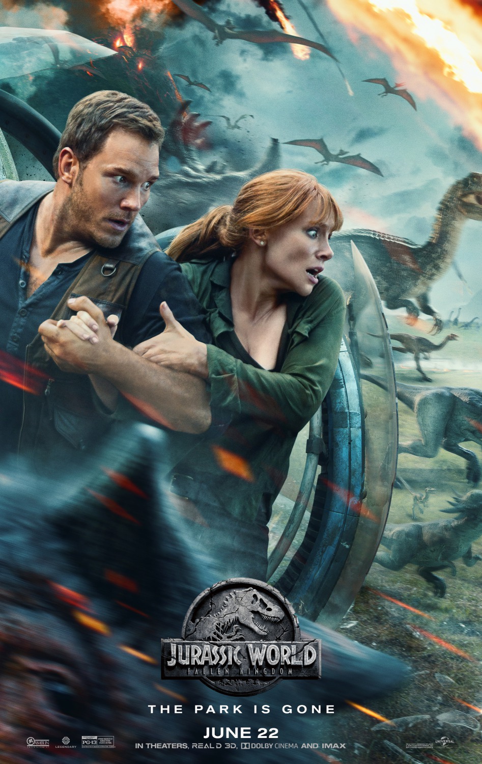 'Jurassic World: el reino caído': Nuevo póster con los protagonistas humanos