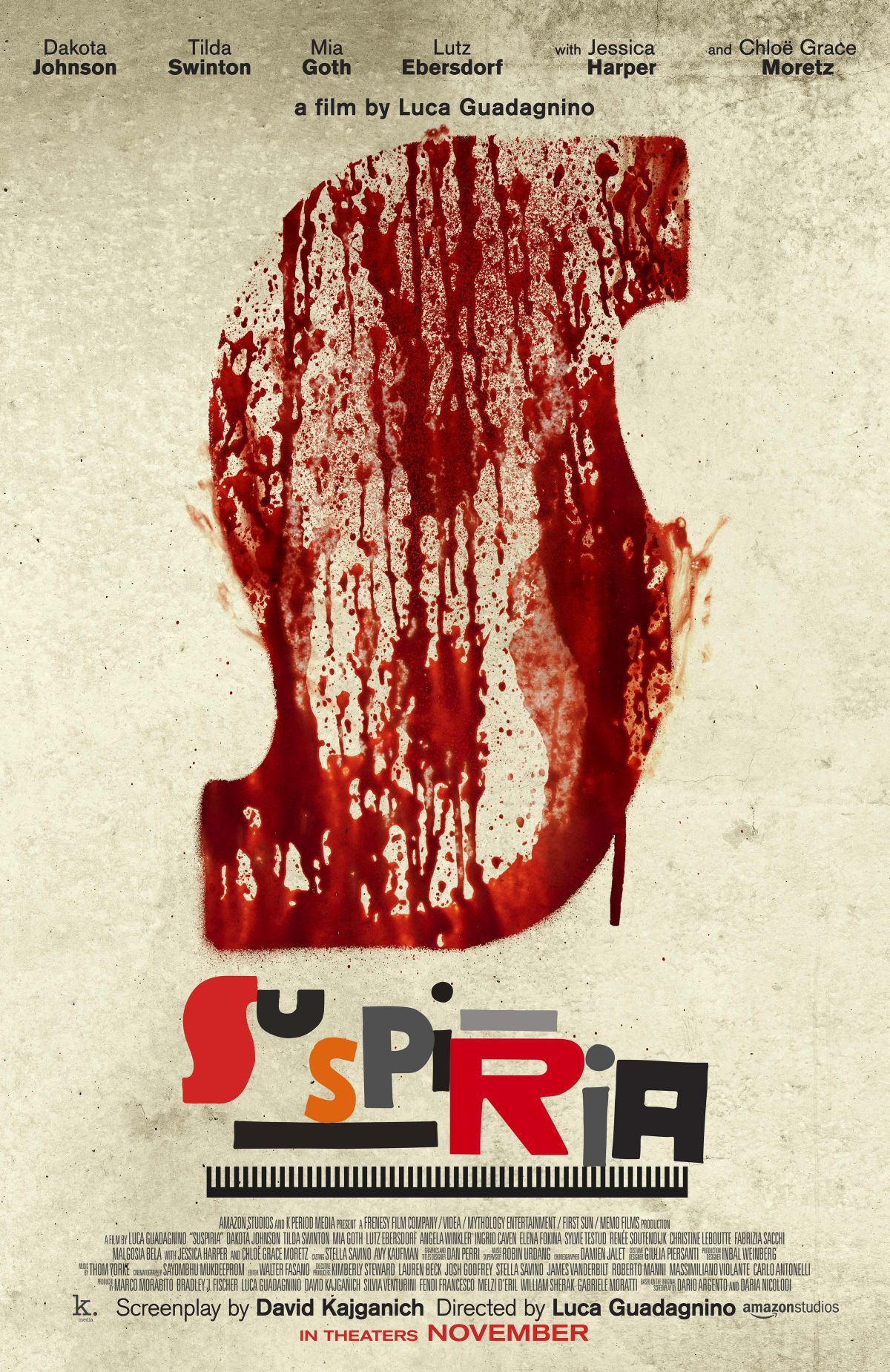 'Suspiria': La sangre acapara el nuevo póster